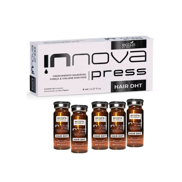 Innova Press Hair DHT Eccos Cosméticos 5 unidades de 8ml 