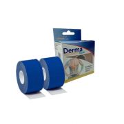 Kit de Bandagens Kinesio Tape Derma Tape 5m Cor Azul 2un