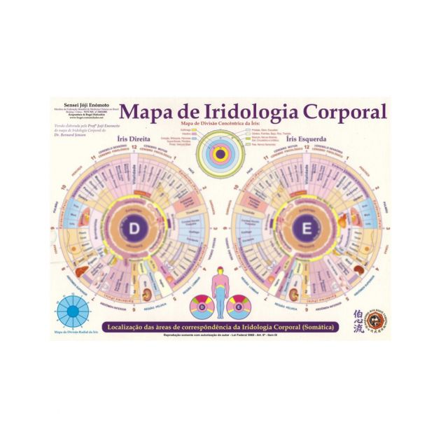 Mapa - Iridologia Corporal - Prof. Jóji Enomoto